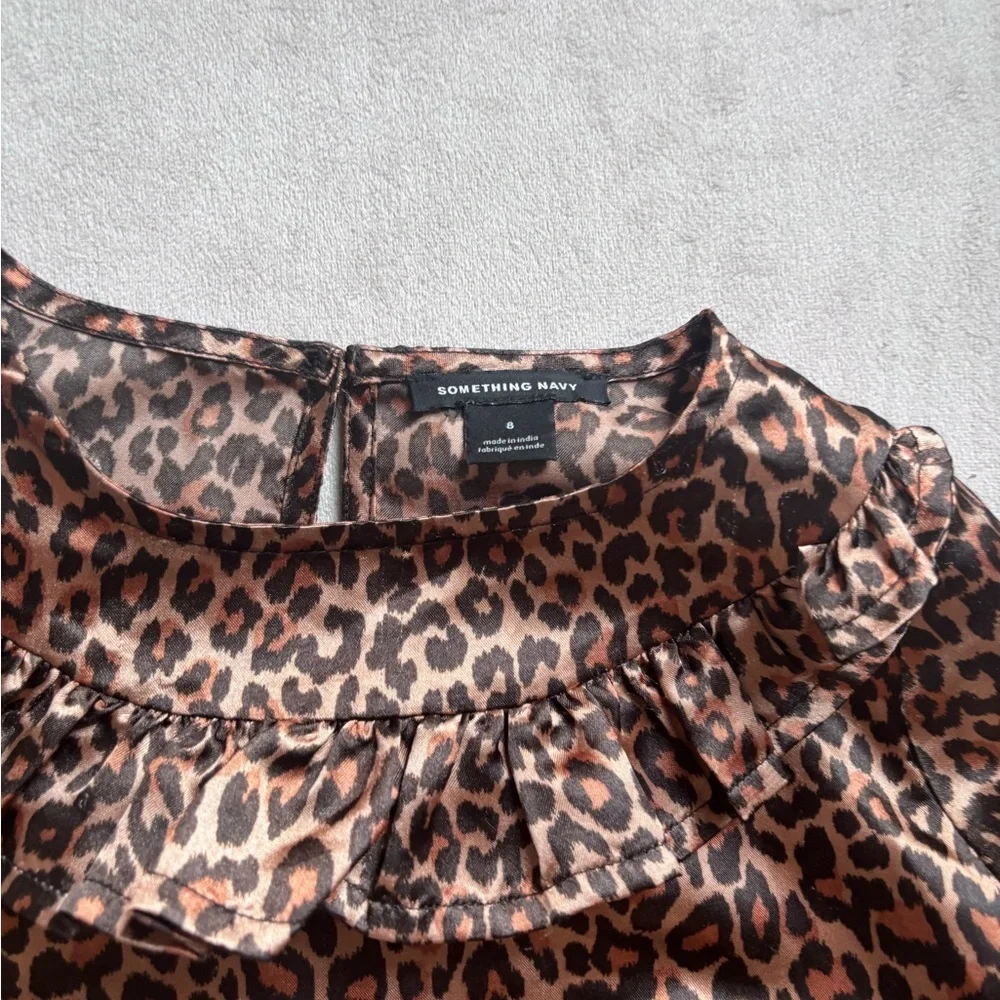 Leopard Print Satin Dress
